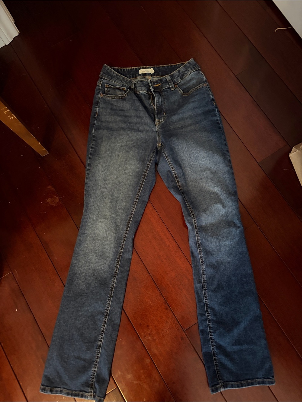 Maurices Women's Straight Leg Jeans in Dark Blue Wash